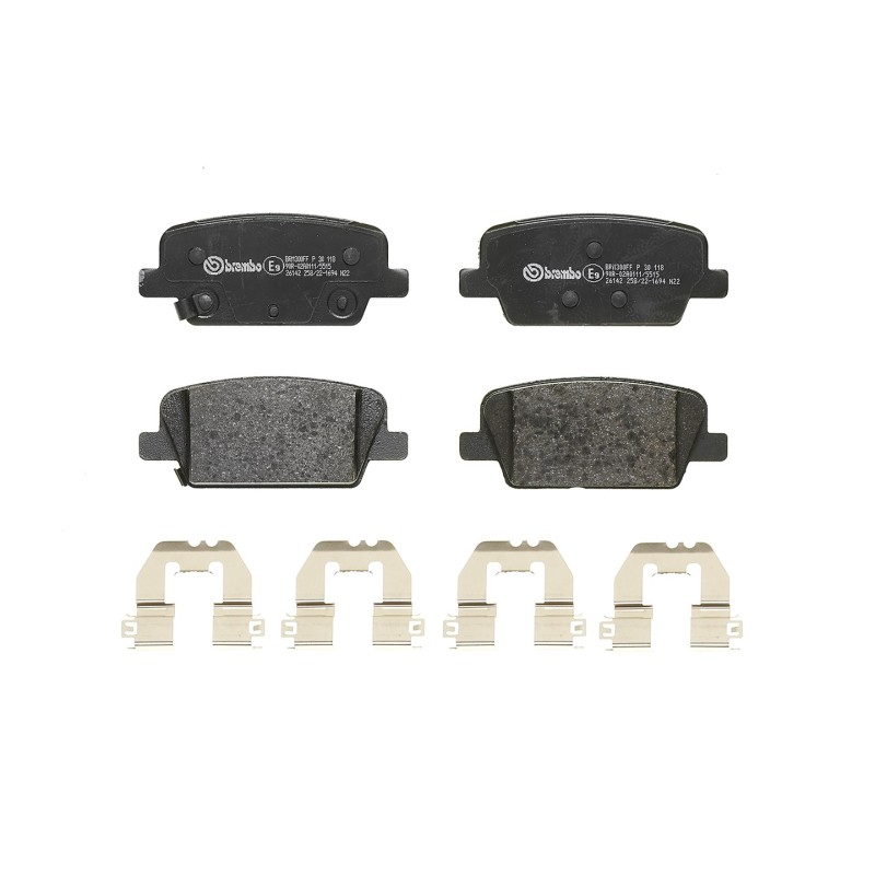 Remblokkenset Achteras Brembo premium