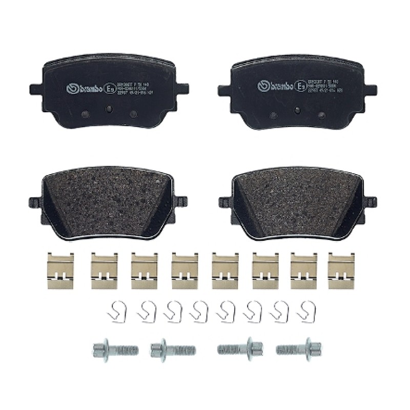 Remblokkenset Achteras Brembo premium