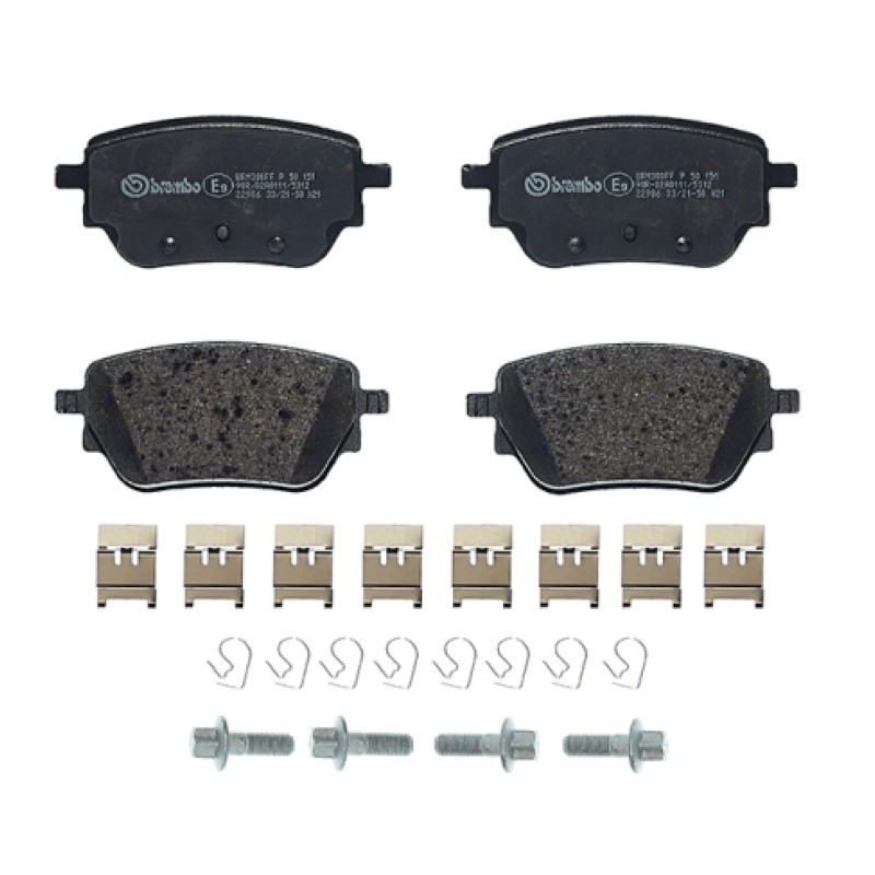 Remblokkenset Achteras Brembo premium