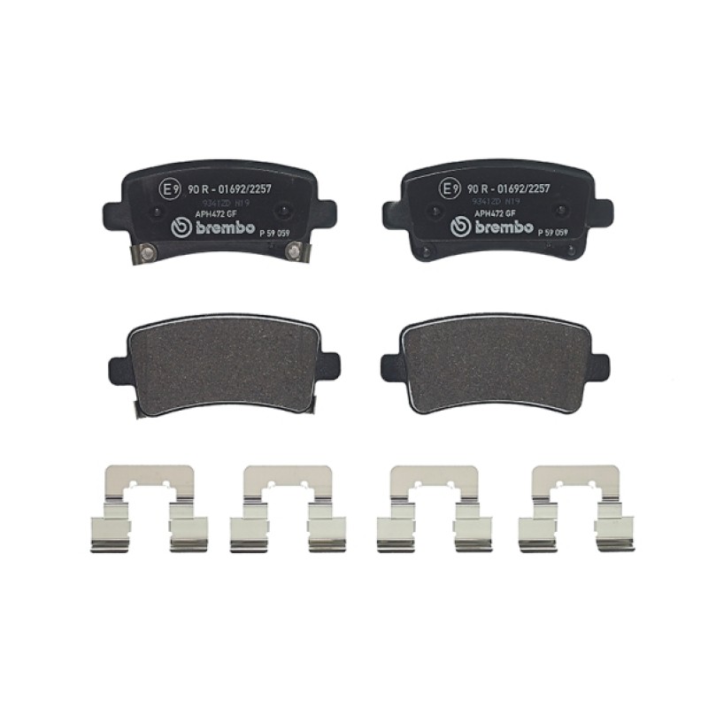 Remblokkenset Achteras Brembo premium
