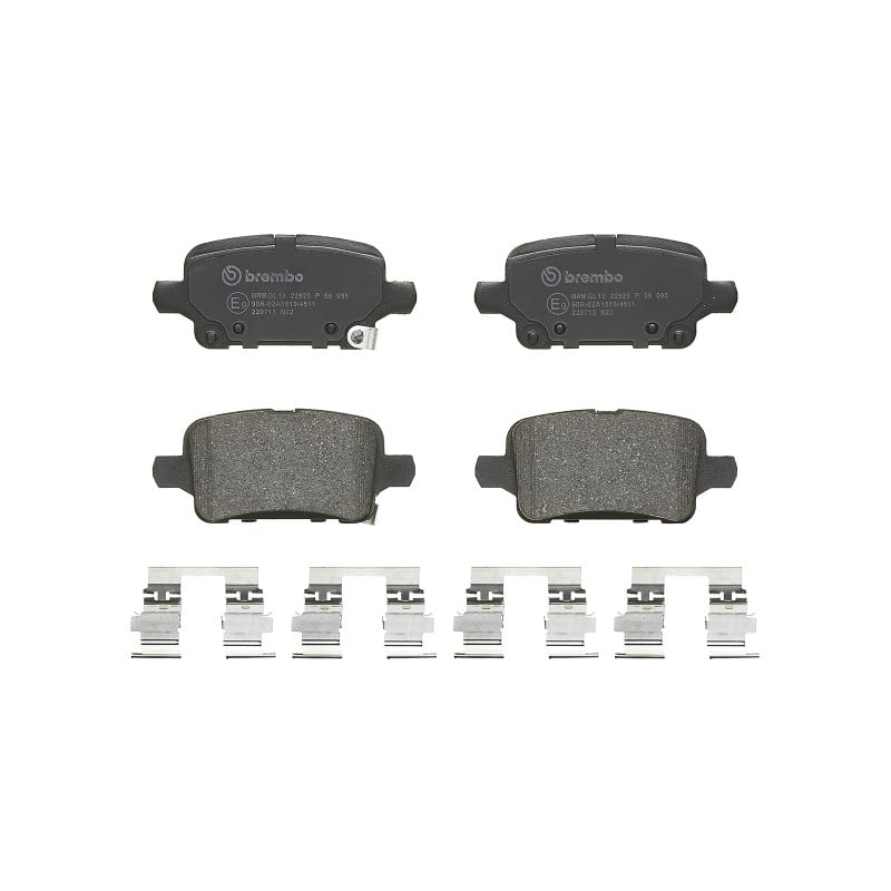 Remblokkenset Achteras Brembo premium