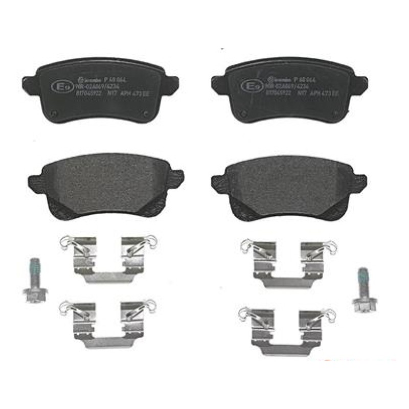 Remblokkenset Achteras Brembo premium