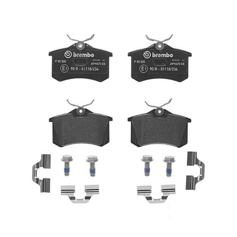 Remblokkenset Achteras Brembo premium