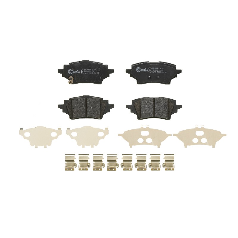Remblokkenset Achteras Brembo premium