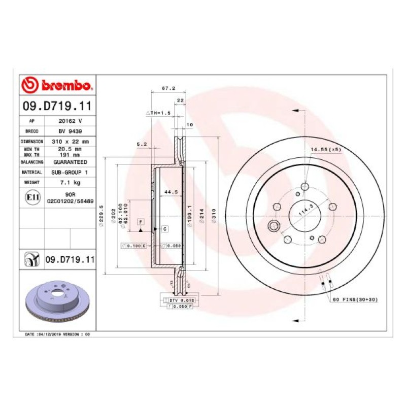 Remschijven Achteras Brembo Premium