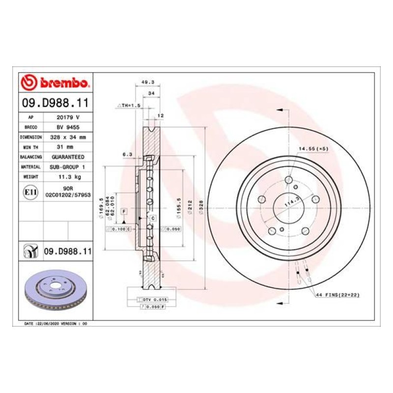Remschijven Vooras Brembo Premium