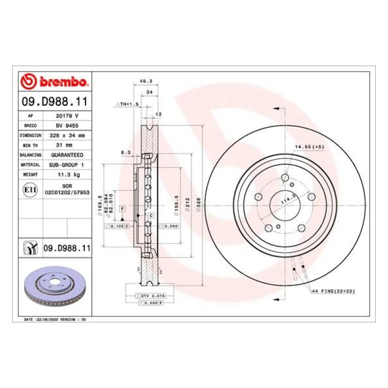 Remschijven Vooras Brembo Premium